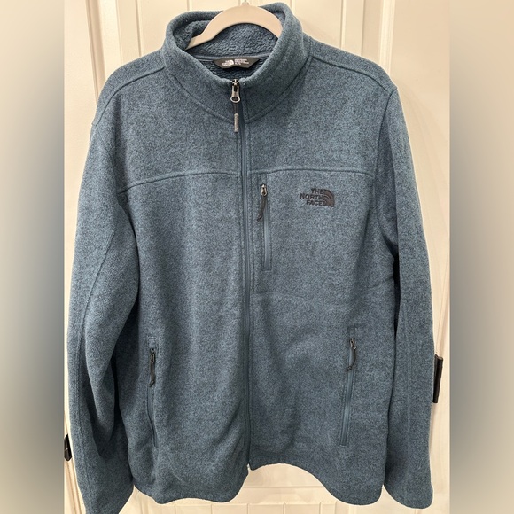 The North Face Heathered Blue Full Zip XL - Picture 1 of 3